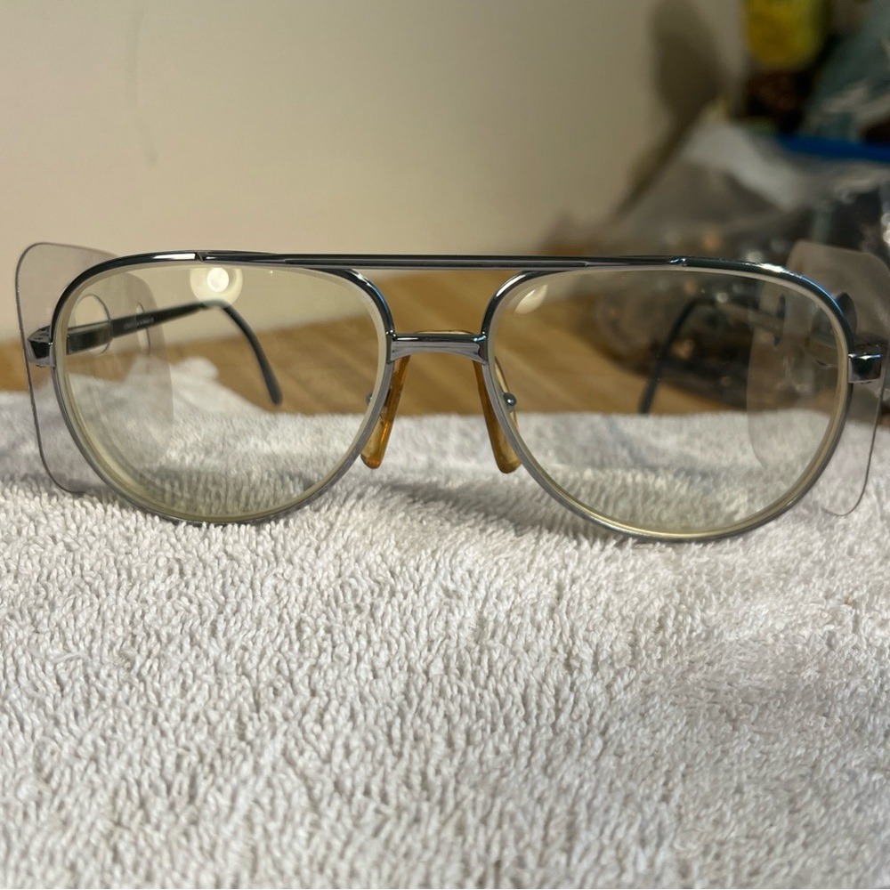 L'amy Freeport Eyewear Eyeglass Frames Vintage 145mm Matte Silver Pilot Aviator